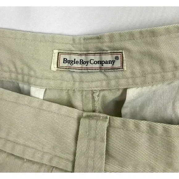 VTG Tan Khaki Bugle Boy Pleated Pants 34 X 29 Men's Slacks - Picture 5 of 10